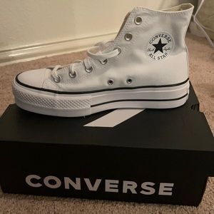 White Platform Converse Hi-Top